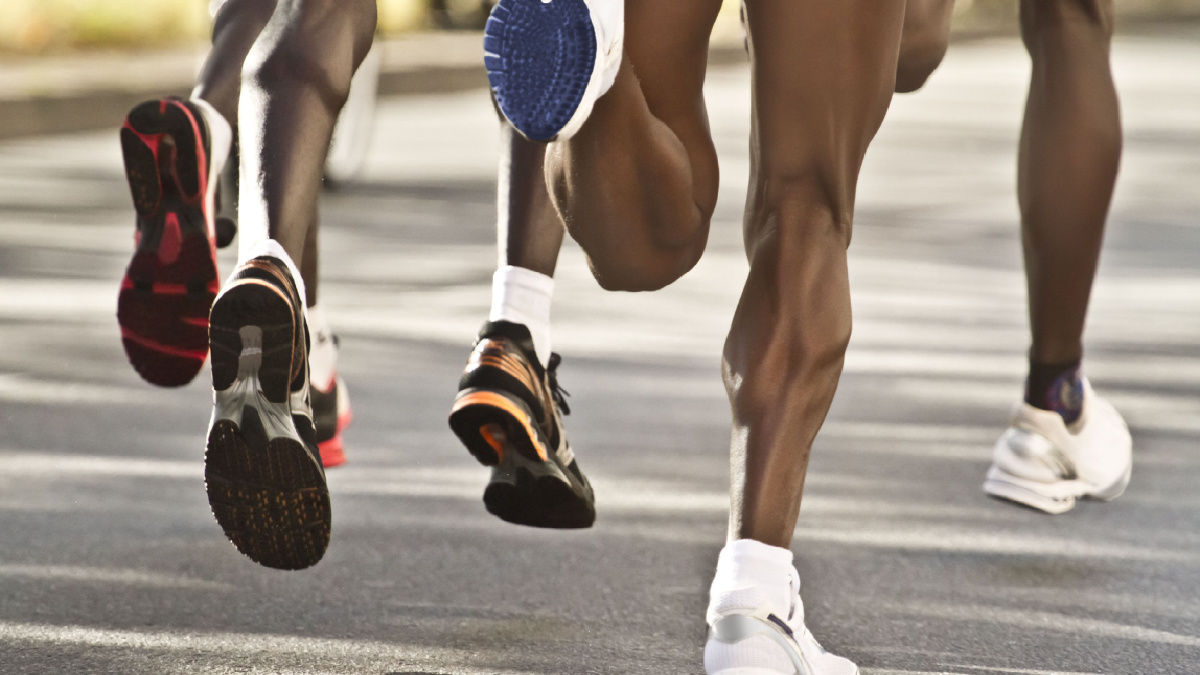 runners in Athletic Shoes