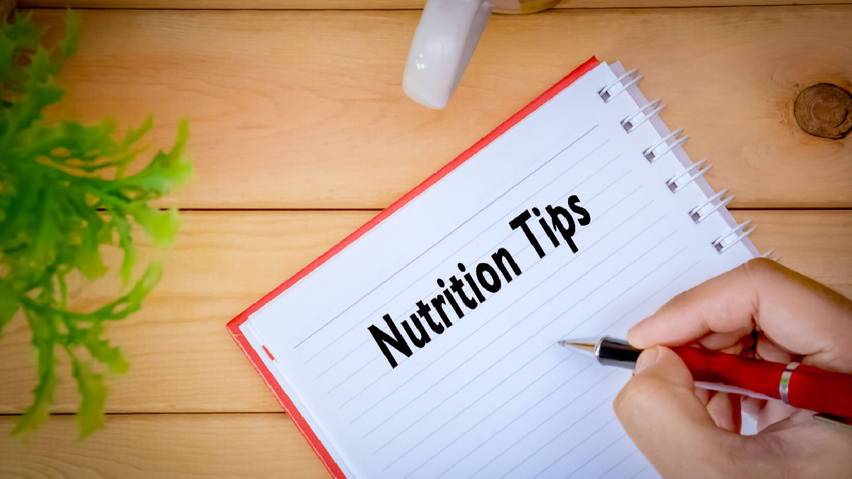 notebook writing down nutrition tips