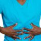 man with stomach pain