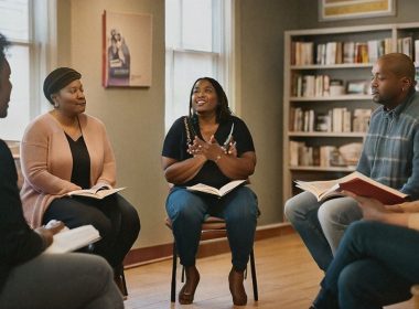 Black americans in a group therapy session